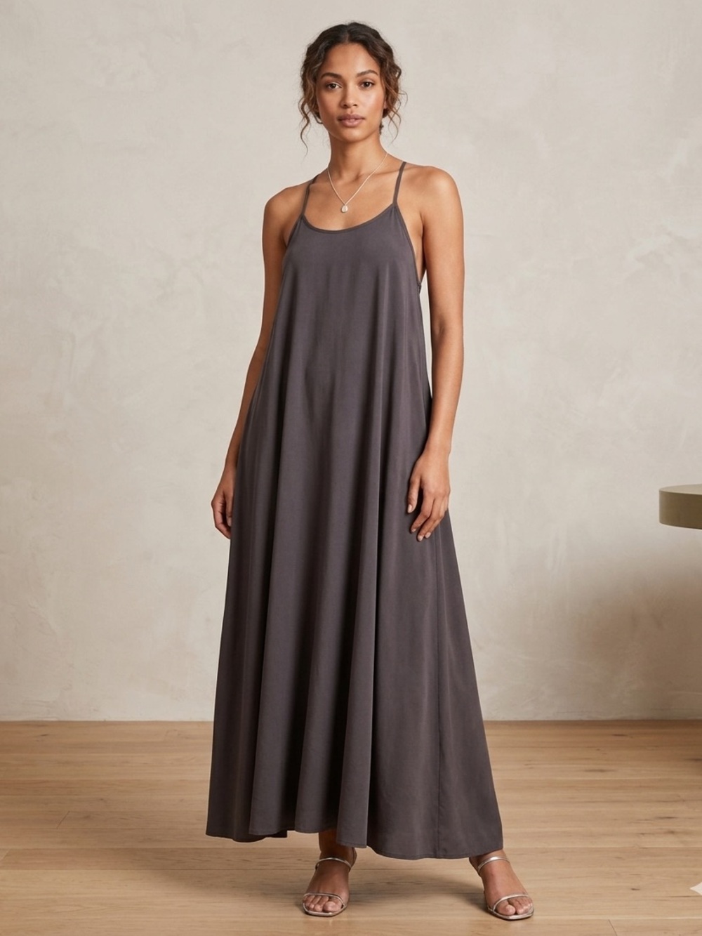 Sanctuary Black Spaghetti-Strap Maxi Dress